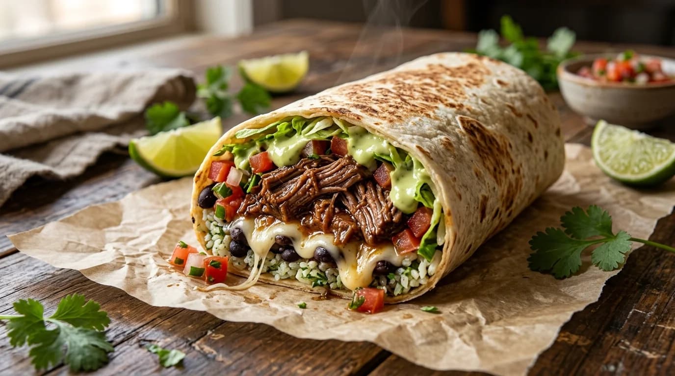 Barbacoa Burrito - Chipotle menu item, 1045 calories, $11.55