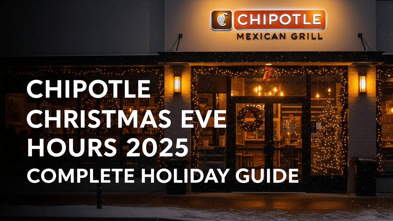 Chipotle Christmas Eve Hours 2026 - Complete Holiday Schedule Guide