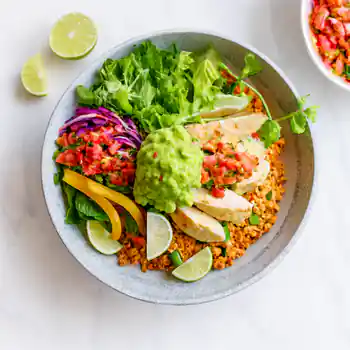 Chipotle Whole30 Salad Bowl - Whole30 compliant salad with fresh ingredients - 420 calories, $9.75