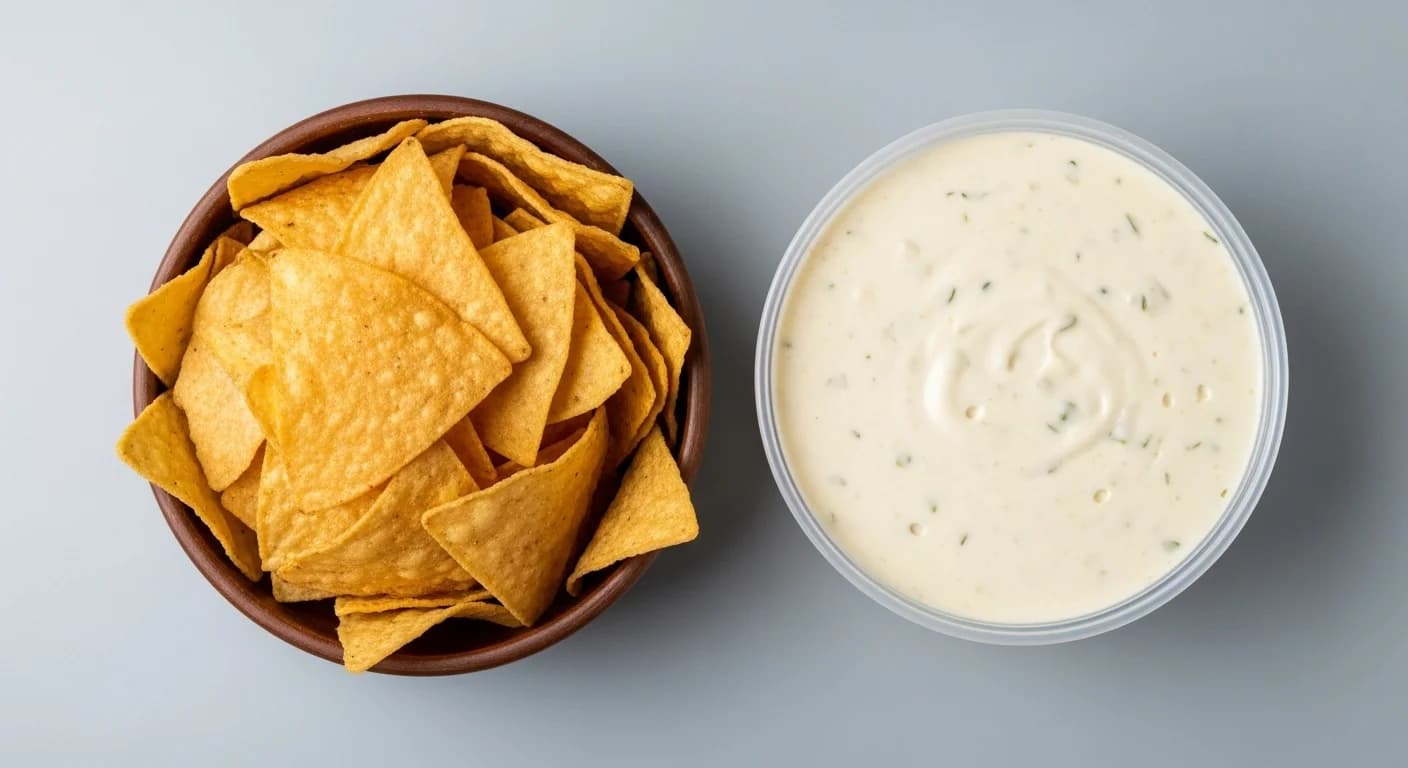 Large Chips & Large Queso Blanco Large Chips & Large Queso Blanco