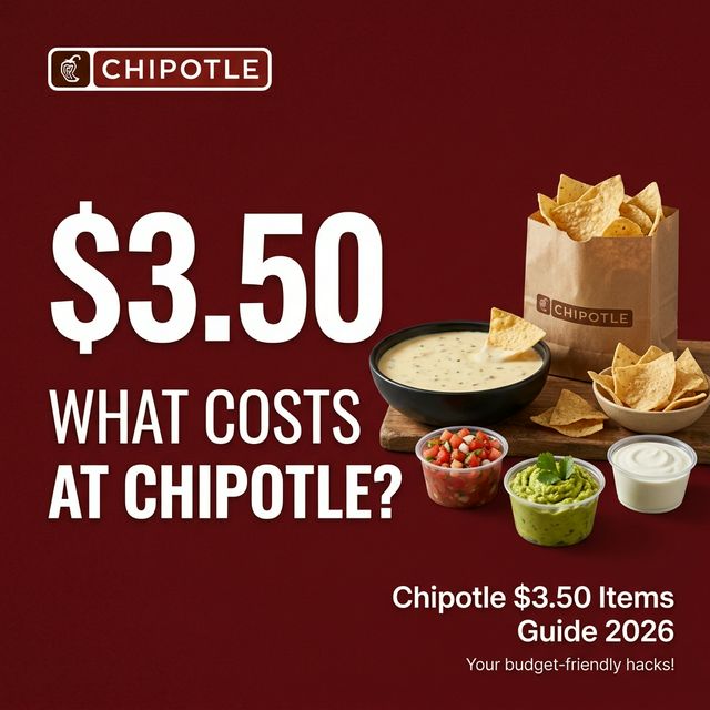 What Costs $3.50 at Chipotle 2026 - Complete Price Guide with Chips Salsa and Queso